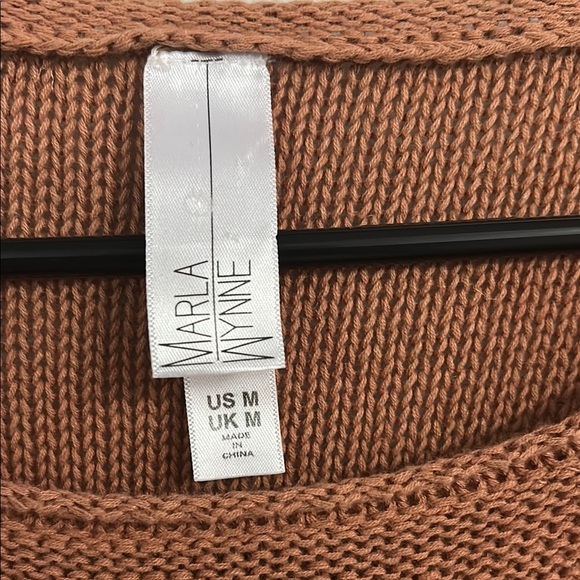 Rust Orange Sweater with Glitter Trim - Picture 2 of 6